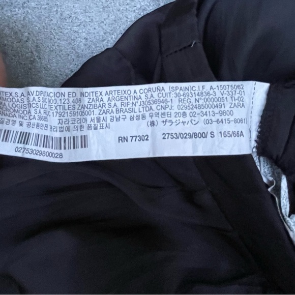 Zara Black Wide-Leg Pants palazzo crinkle long size small - Picture 8 of 8